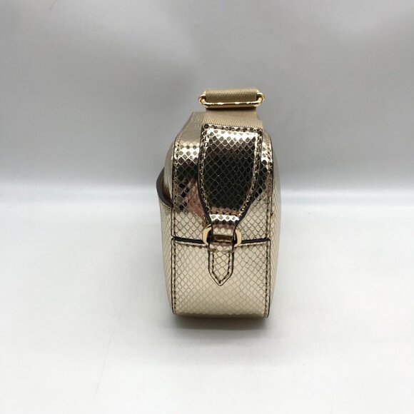 Michael Kors Metallic Gold Leather Maisie 2-In-1 Camera Crossbody Bag - Picture 3 of 11
